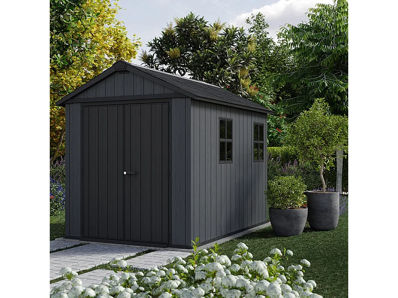 Casetta da giardino NEWTON PLUS 759 - 5,7 m² - Grigio