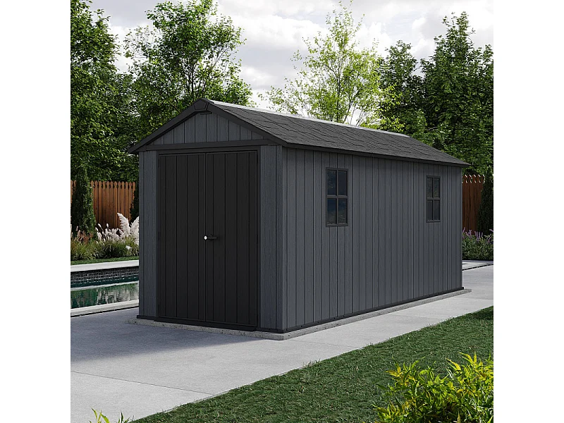 Casetta da giardino NEWTON PLUS 7515 - 10 m² - Grigio