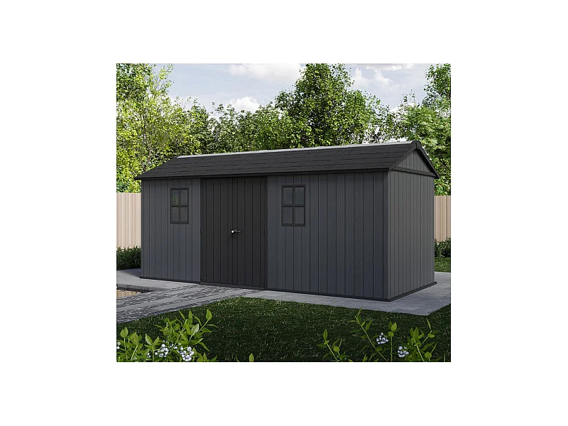 Casetta da giardino NEWTON PLUS 1775 - 11,2 m² - Grigio