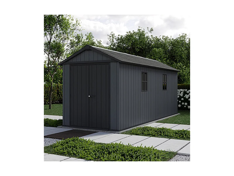 Casetta da giardino NEWTON PLUS 7517 - 11,2 m² - Grigio