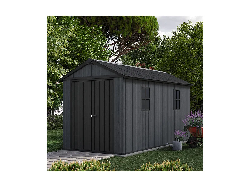 Casetta da giardino NEWTON PLUS 7513 - 8,6 m² - Grigio