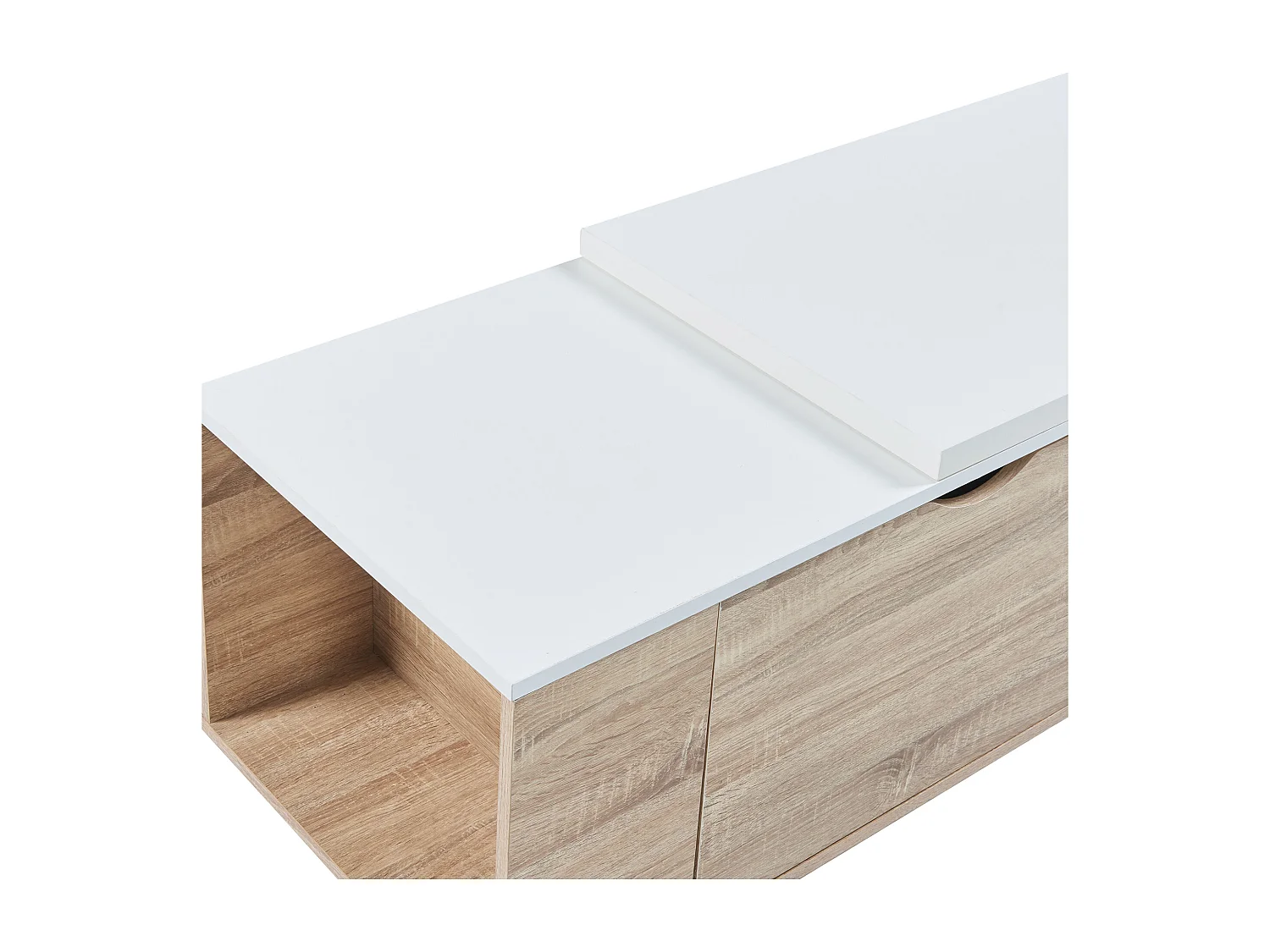 Table d'appoint Österåker 100 x 48 x 40 cm effet bois blanc [en.casa]
