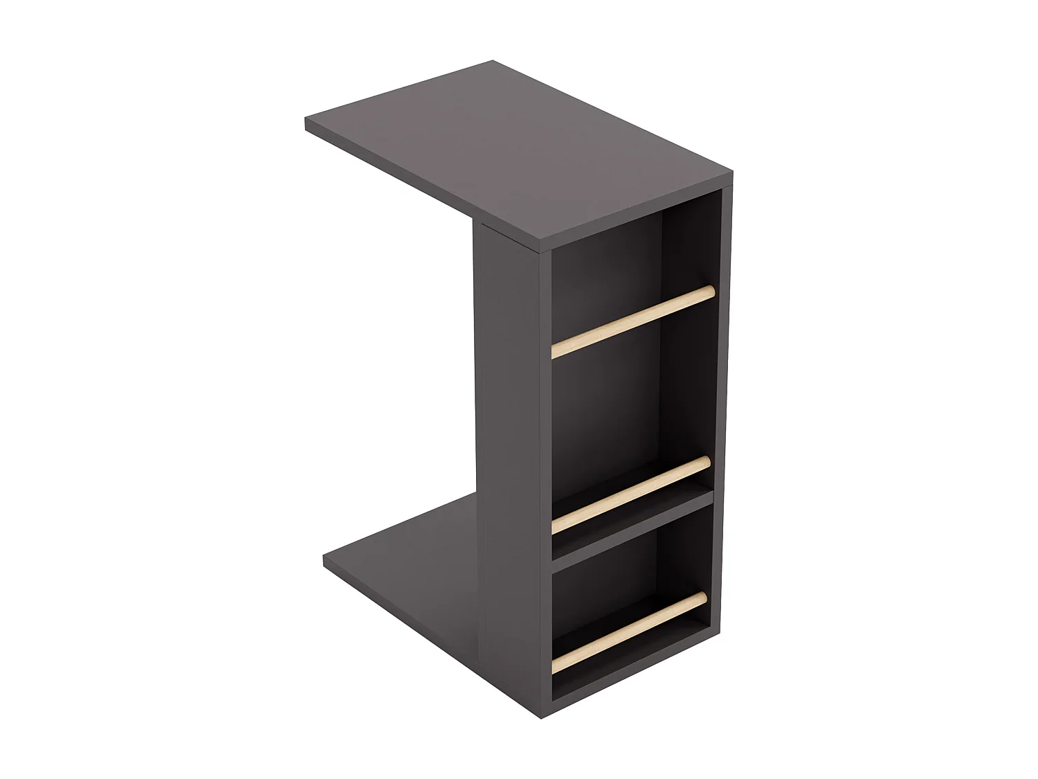 Table d'appoint Siikainen pour ordinateur portable 44 x 29 x 65 cm noir [en.casa]