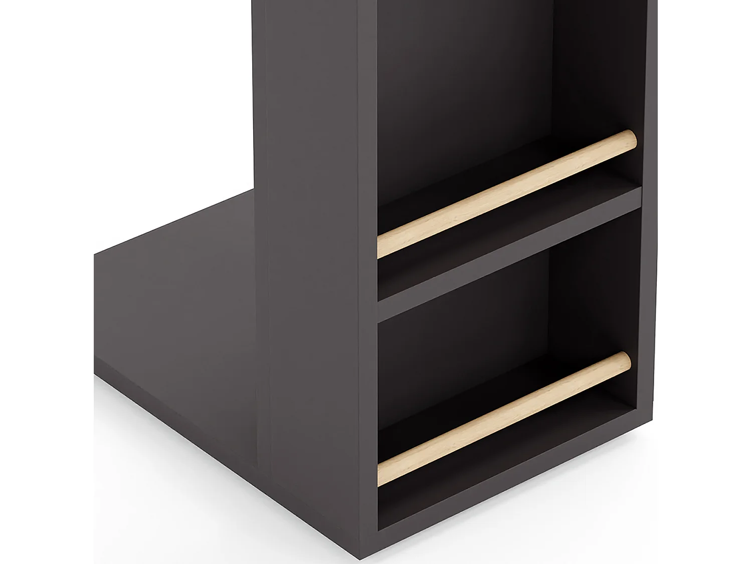 Table d'appoint Siikainen pour ordinateur portable 44 x 29 x 65 cm noir [en.casa]