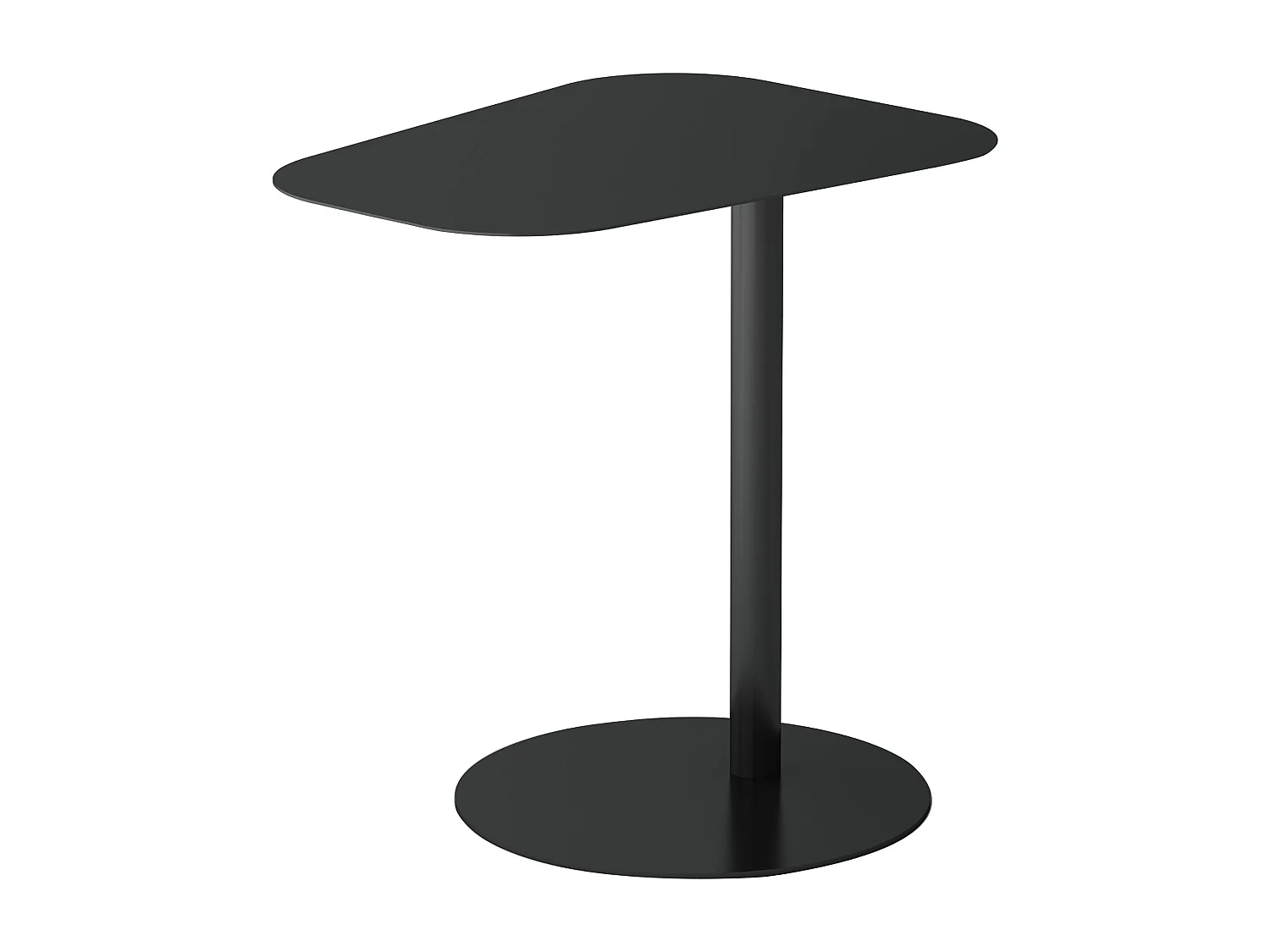 Table d'appoint Nastätten métal 50 x 50 x 38 cm noir mat [en.casa]