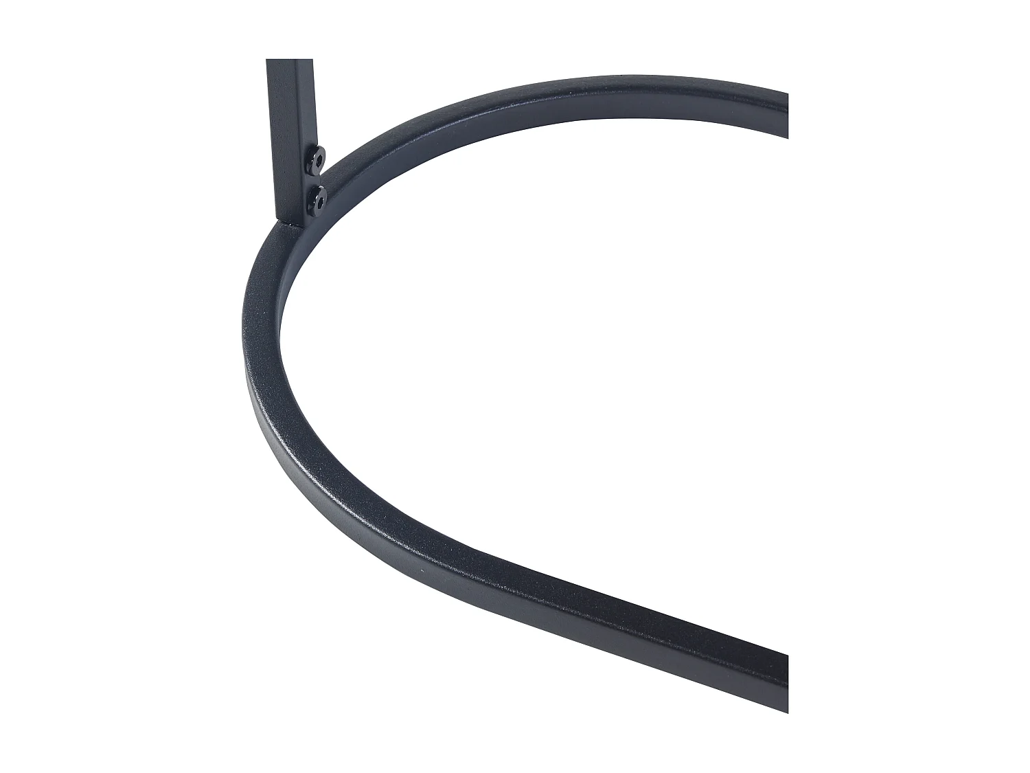 Table d'appoint Luleå avec plateau ovale métal verre trempé 55 x 28 x 45 cm noir [en.casa]