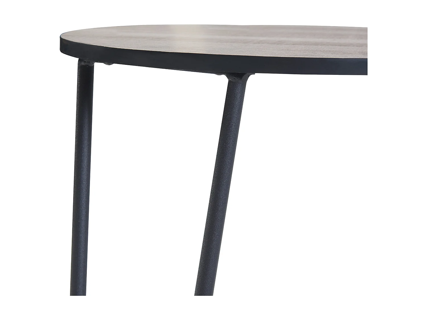 Table d'appoint Ylöjärvi avec étagère métal MDF 61 x 44 x 44 cm noir effet chêne [en.casa]