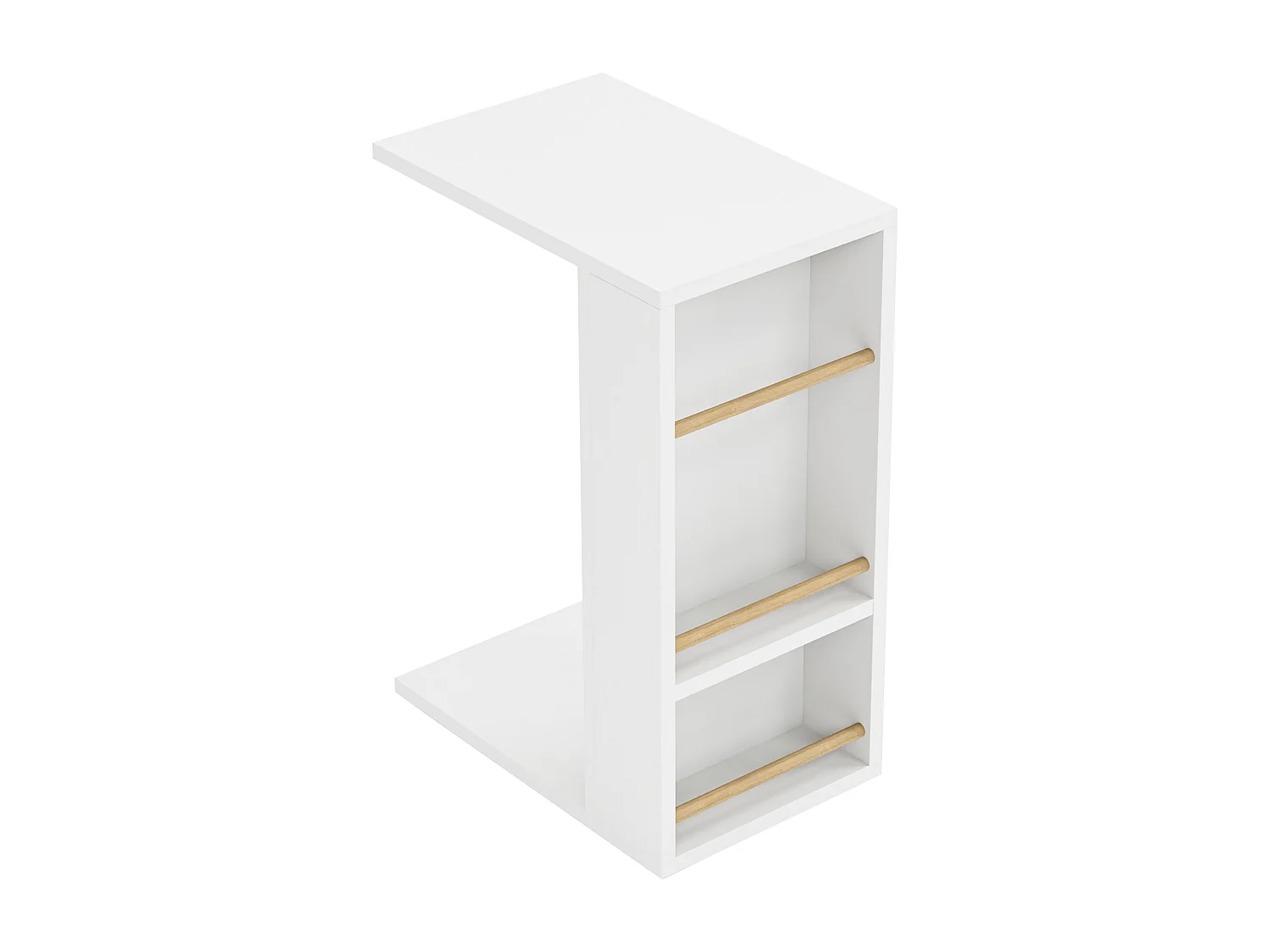 Table d'appoint Siikainen pour ordinateur portable 44 x 29 x 65 cm blanc [en.casa]