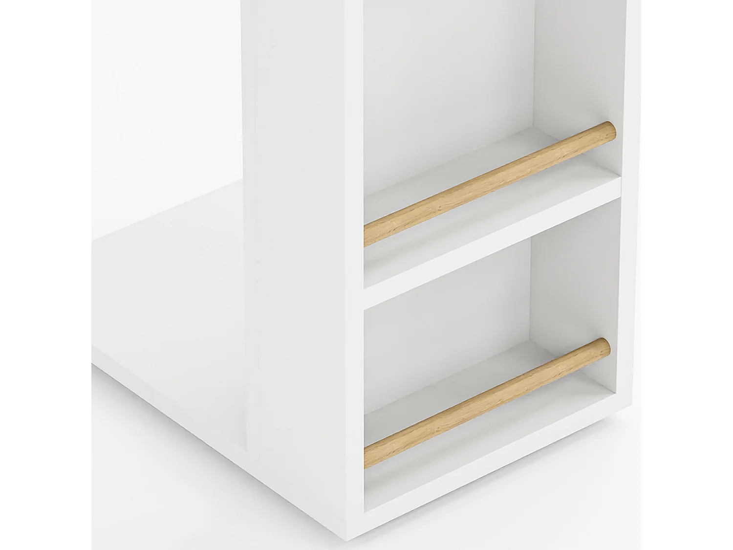 Table d'appoint Siikainen pour ordinateur portable 44 x 29 x 65 cm blanc [en.casa]