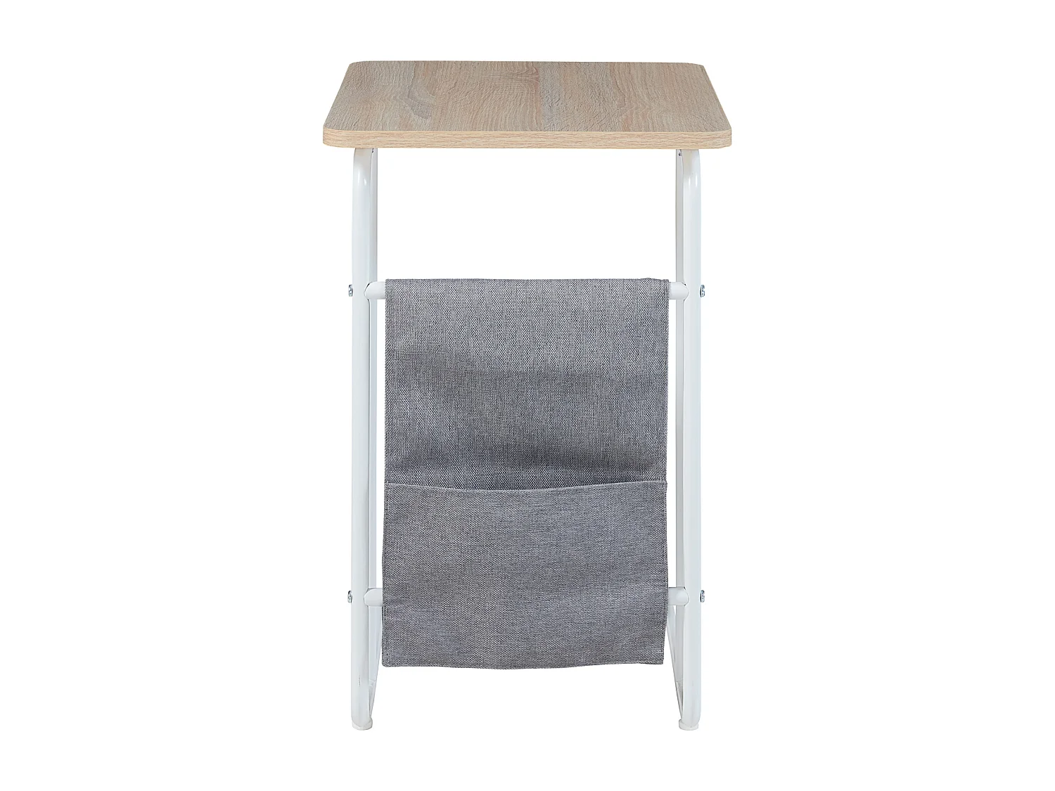 Table pour ordinateur portable Dyrøy 56 x 48 x 37 cm blanc effet chêne gris [en.casa]