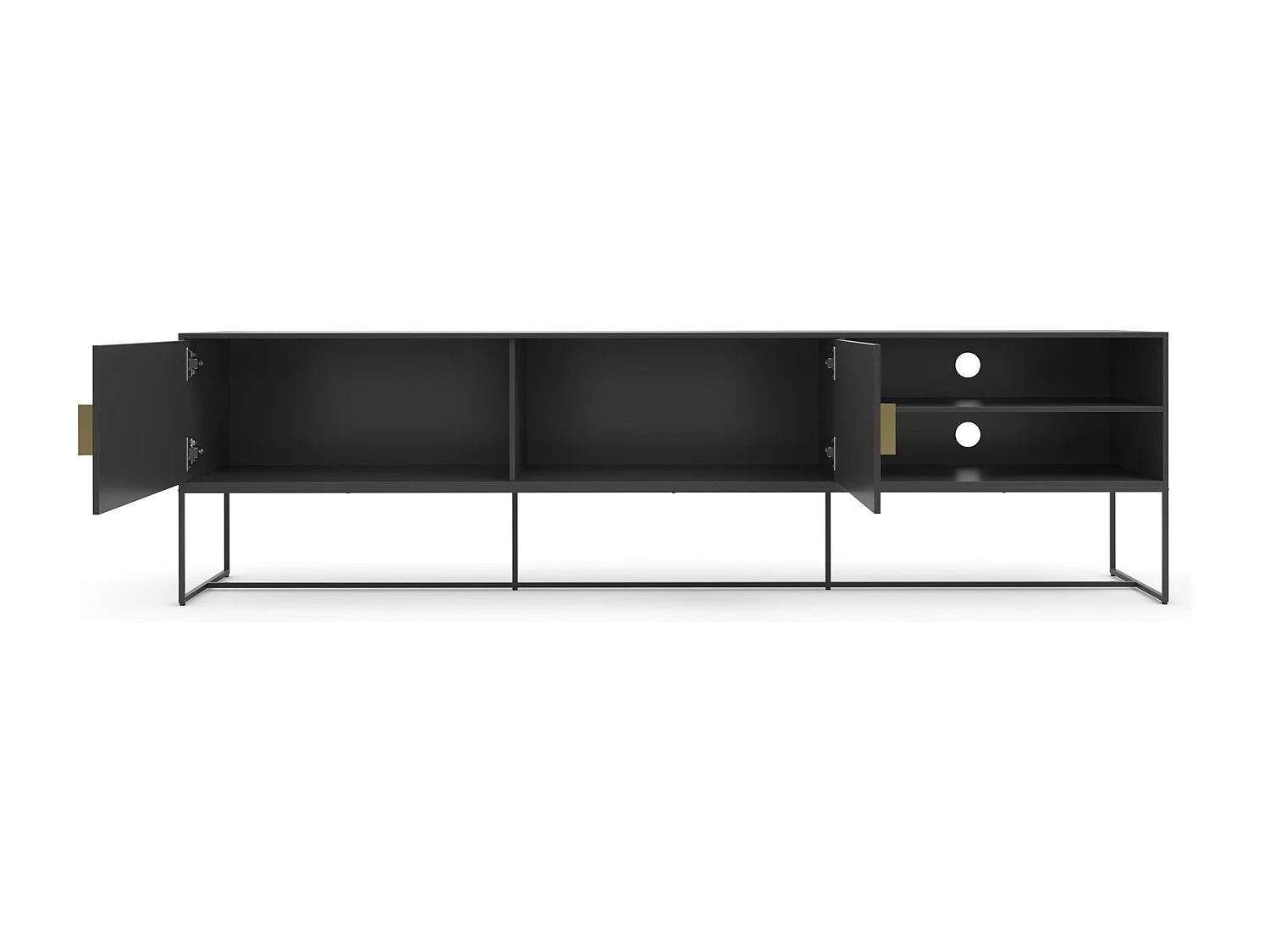 Asia | Meuble TV avec 2 portes en gris