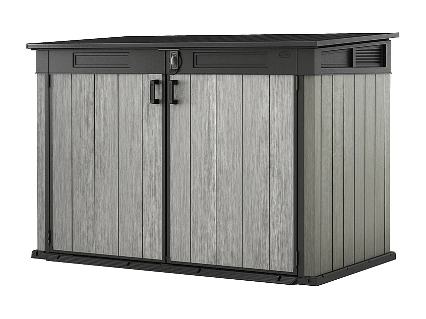 Cassa da giardino in resina BROSSIUM - 2100L - Grigio