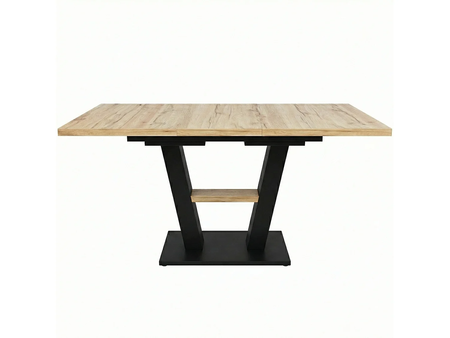 URBAN MEUBLE Table de salle à manger extensible effet bois 118-157cm