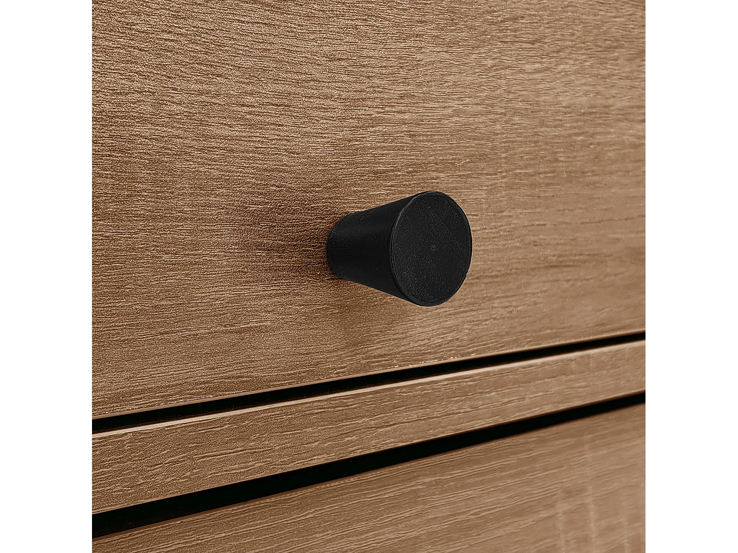 URBAN MEUBLE Buffet vintage effet bois avec portes en rotin 2 portes 2 tiroirs 130x75,5x40cm