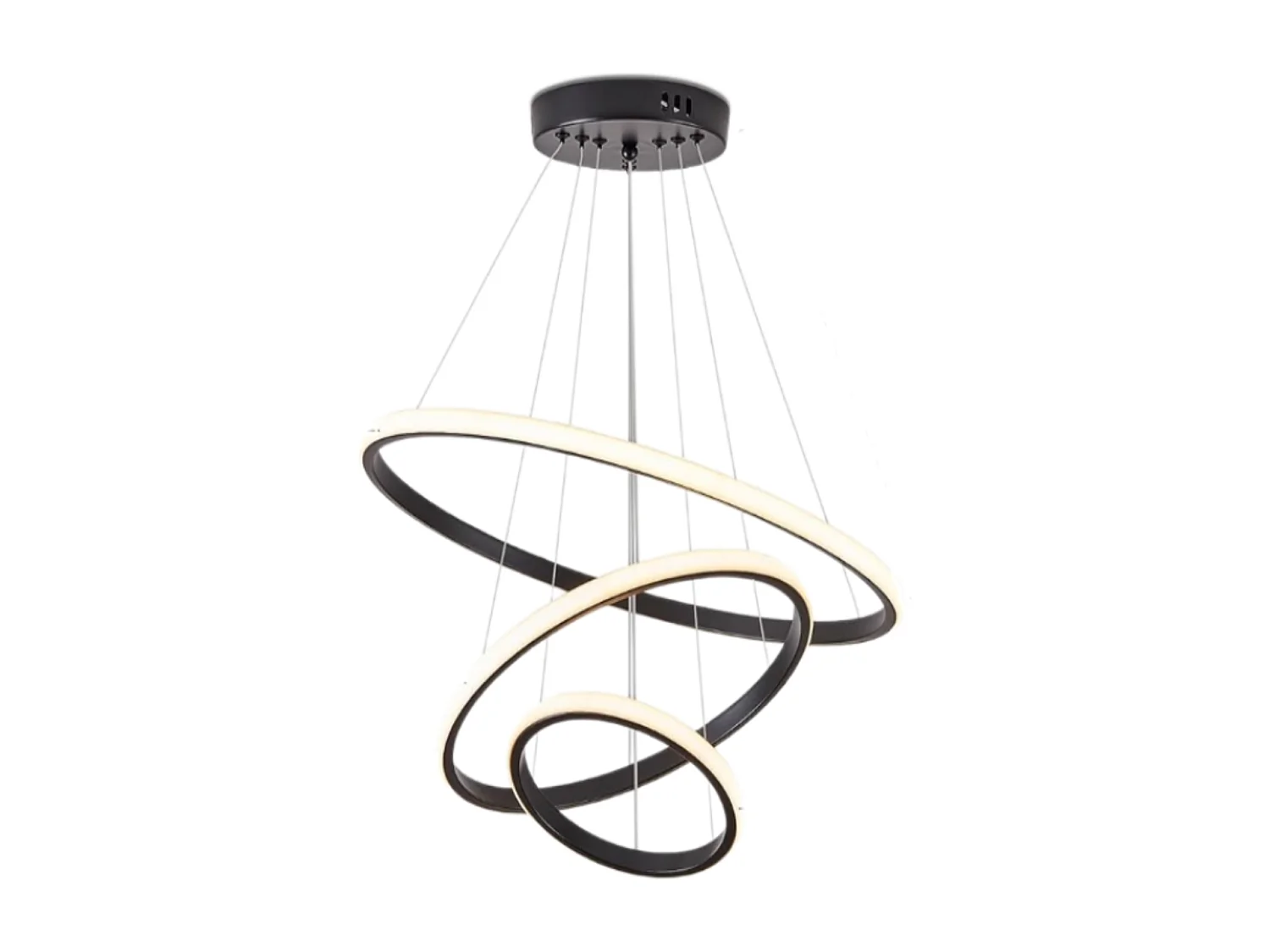 Lampe à suspension en fer,d50cm x h10cm,blanche