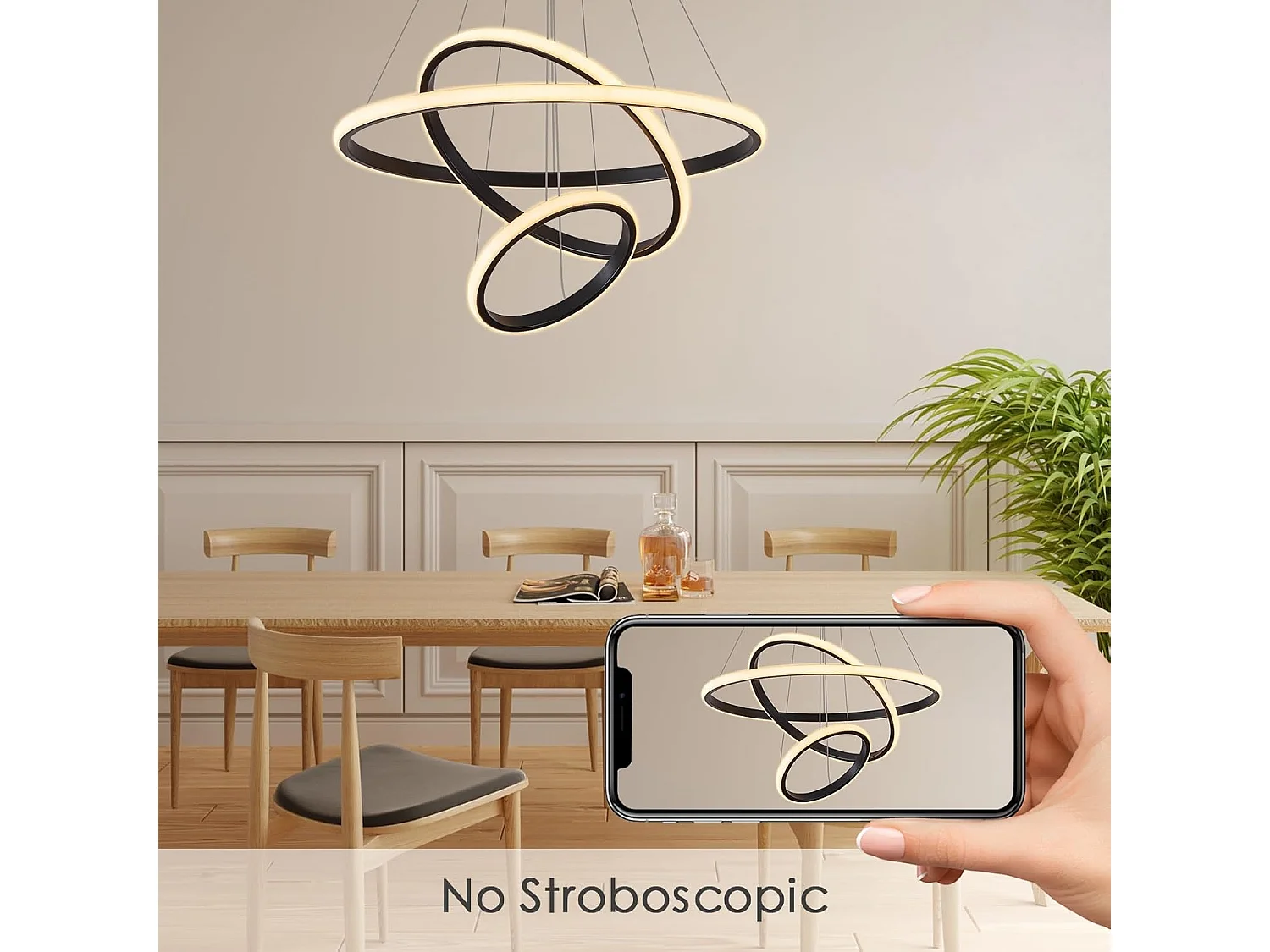 Lampe à suspension en fer,d50cm x h10cm,blanche