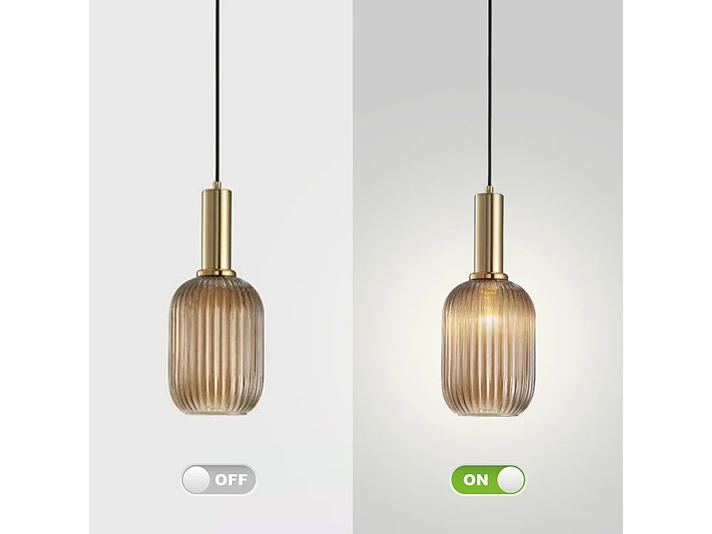 Lustre en verre, d55 cm xh130cm, multicolore