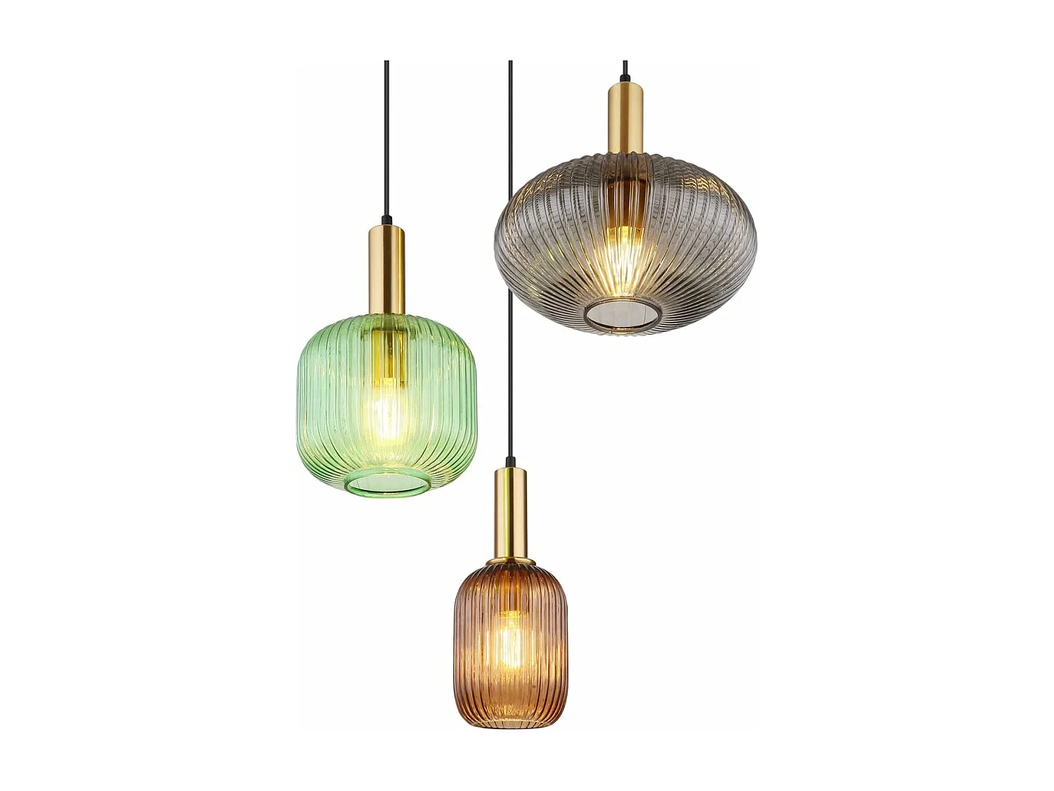 Lustre en verre, d55 cm xh130cm, multicolore