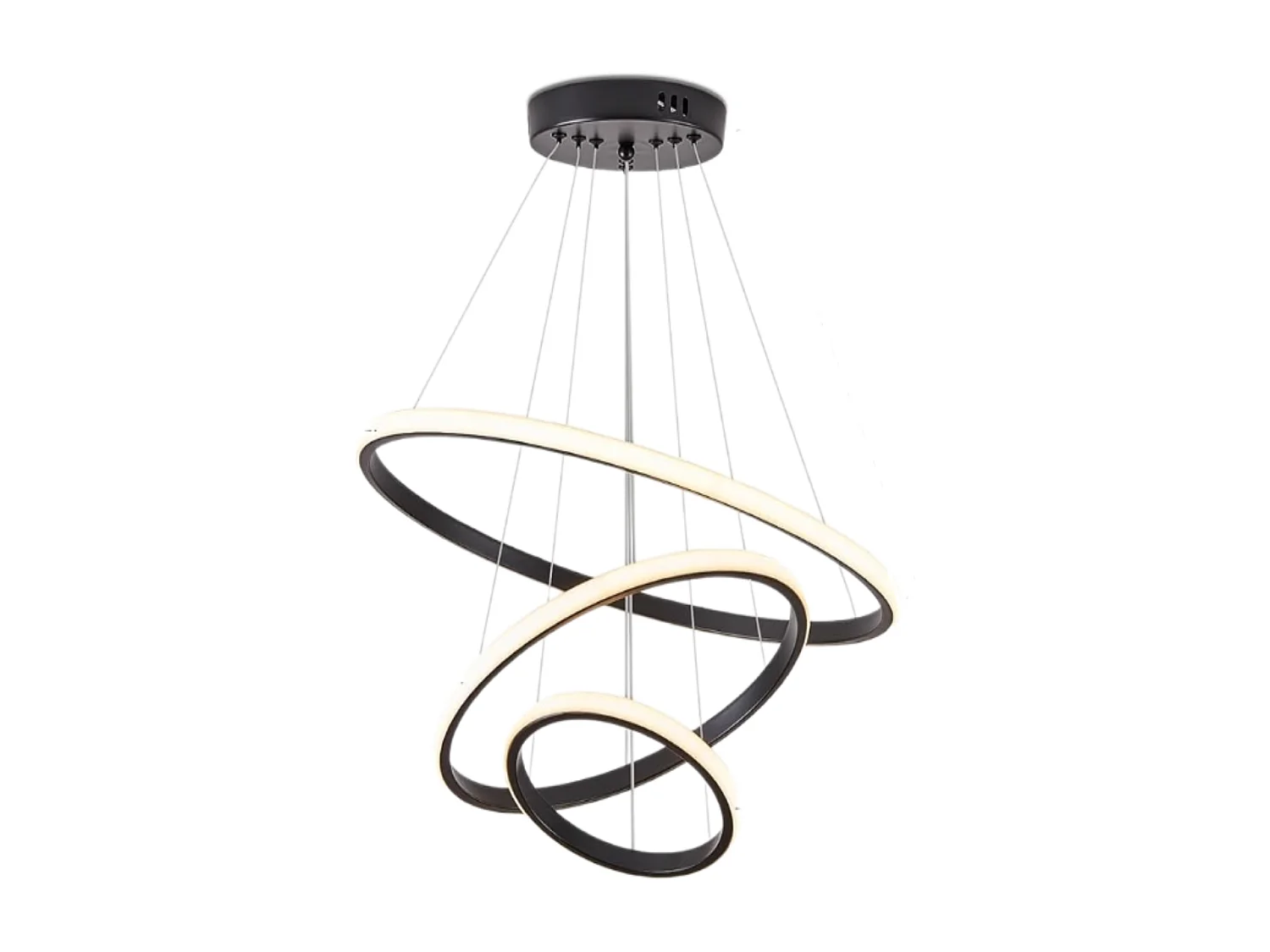 Lampe à suspension en fer, noire