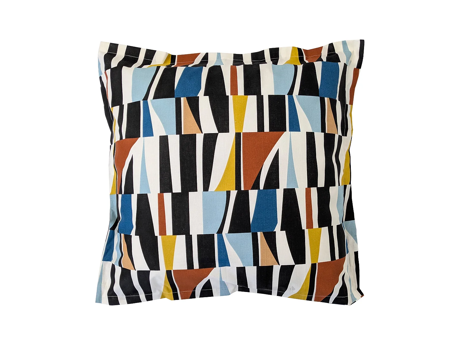 Taie d'oreiller 65x65 cm pur coton PIETRO multicolore
