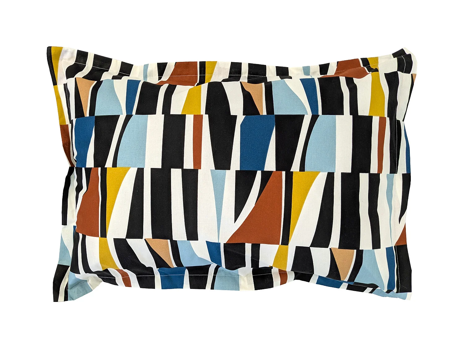 Taie d'oreiller 50x70 cm pur coton PIETRO multicolore