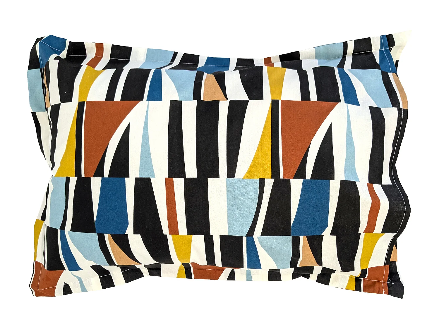 Taie d'oreiller 50x70 cm pur coton PIETRO multicolore