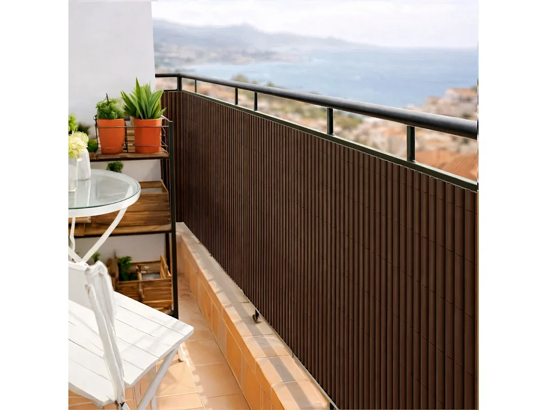 Cañizo pvc simple cara plasticane marrón nortene 1,5X3 M