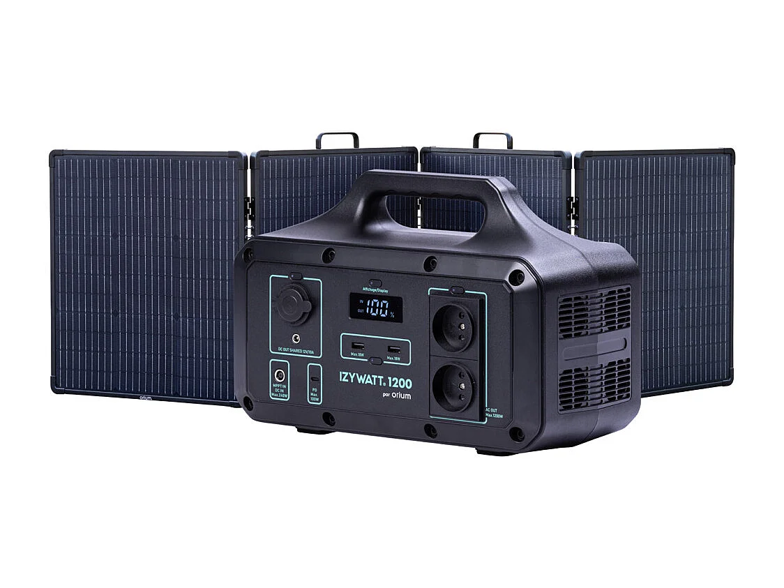Pack générateur solaire Izywatt 1200 + panneau solaire 200W - Orium
