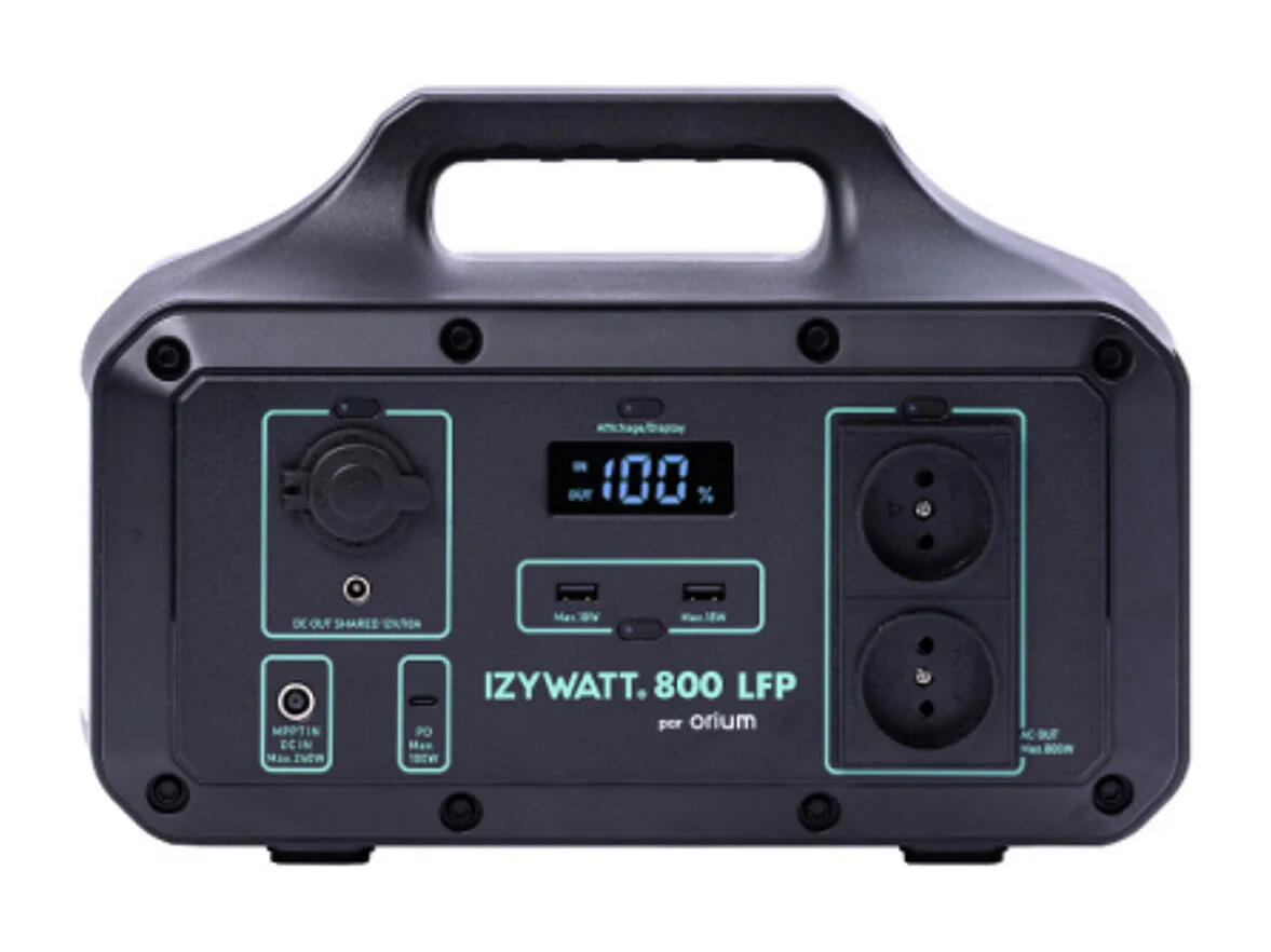 Pack générateur solaire LFP Izywatt 800 + panneau solaire fixe 200W - Orium