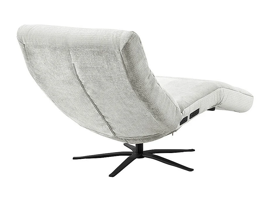 Chaise longue - bianco Velluto a coste - ALINA