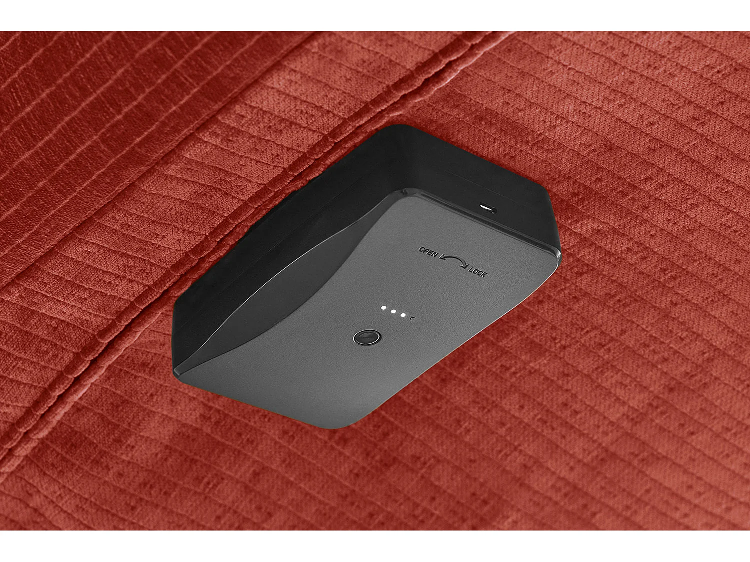 Chaise - Rouge Velours côtelé - ALINA