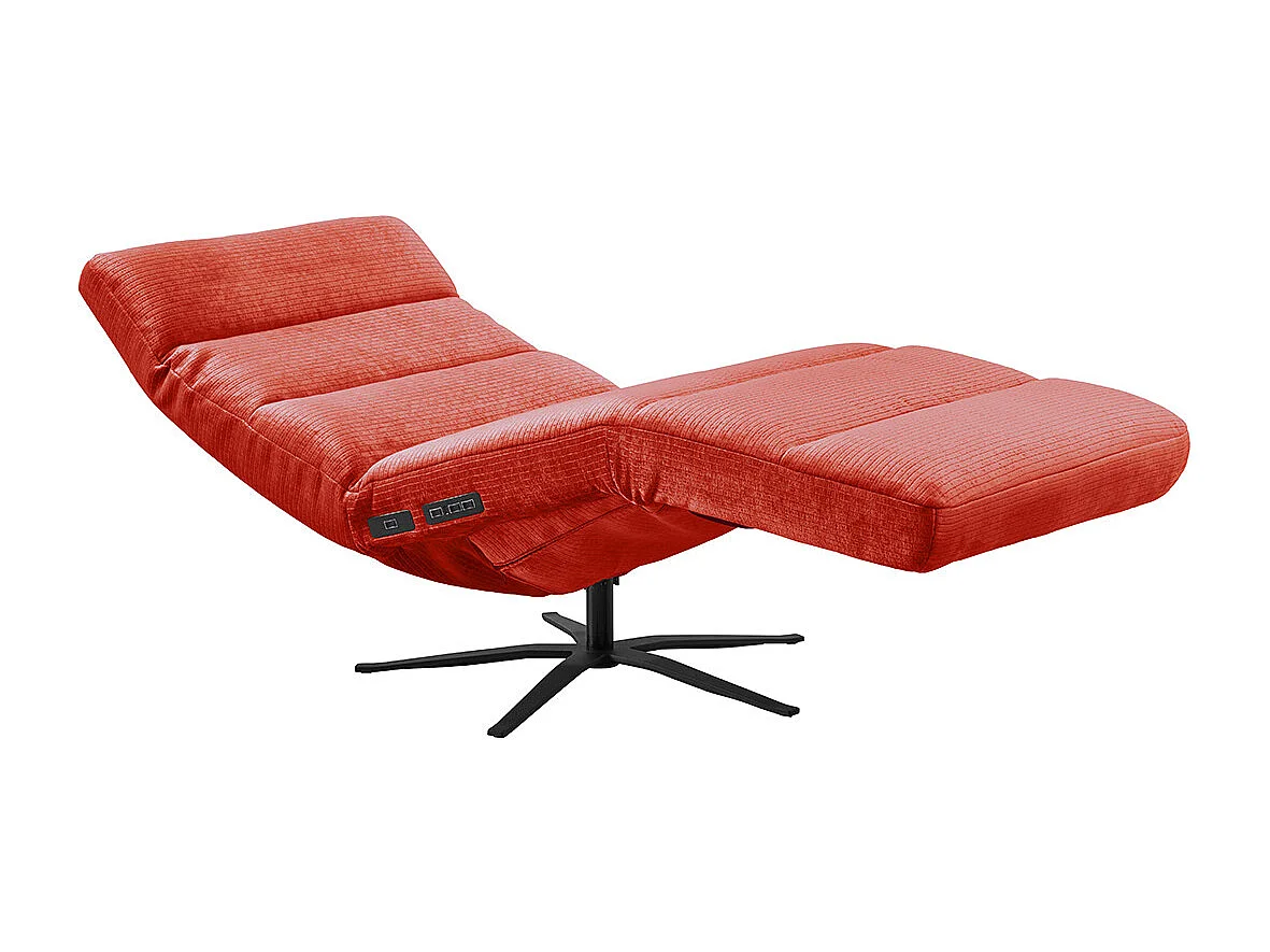 Chaise longue - Rosso Velluto a coste - ALINA