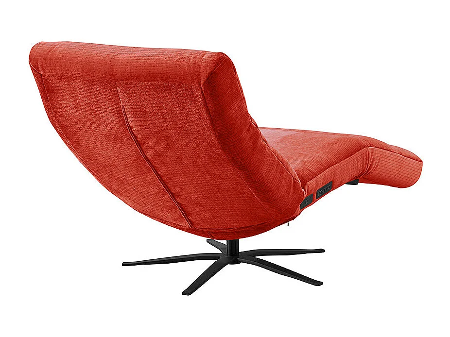 Chaise longue - Rosso Velluto a coste - ALINA