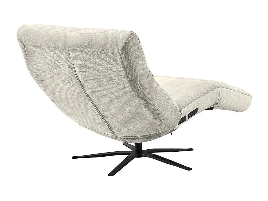 Chaise - blanc crème Velours côtelé - ALINA