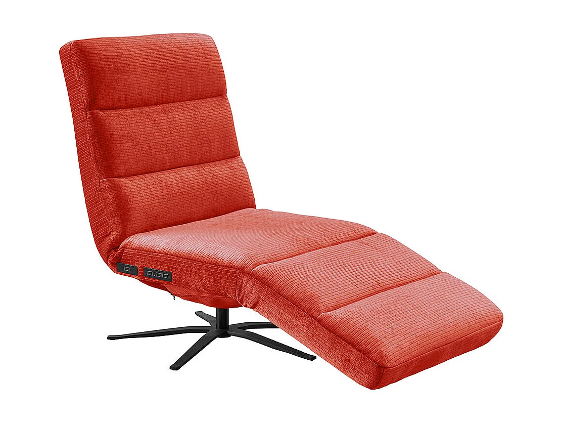 Chaise - Rouge Velours côtelé - ALINA