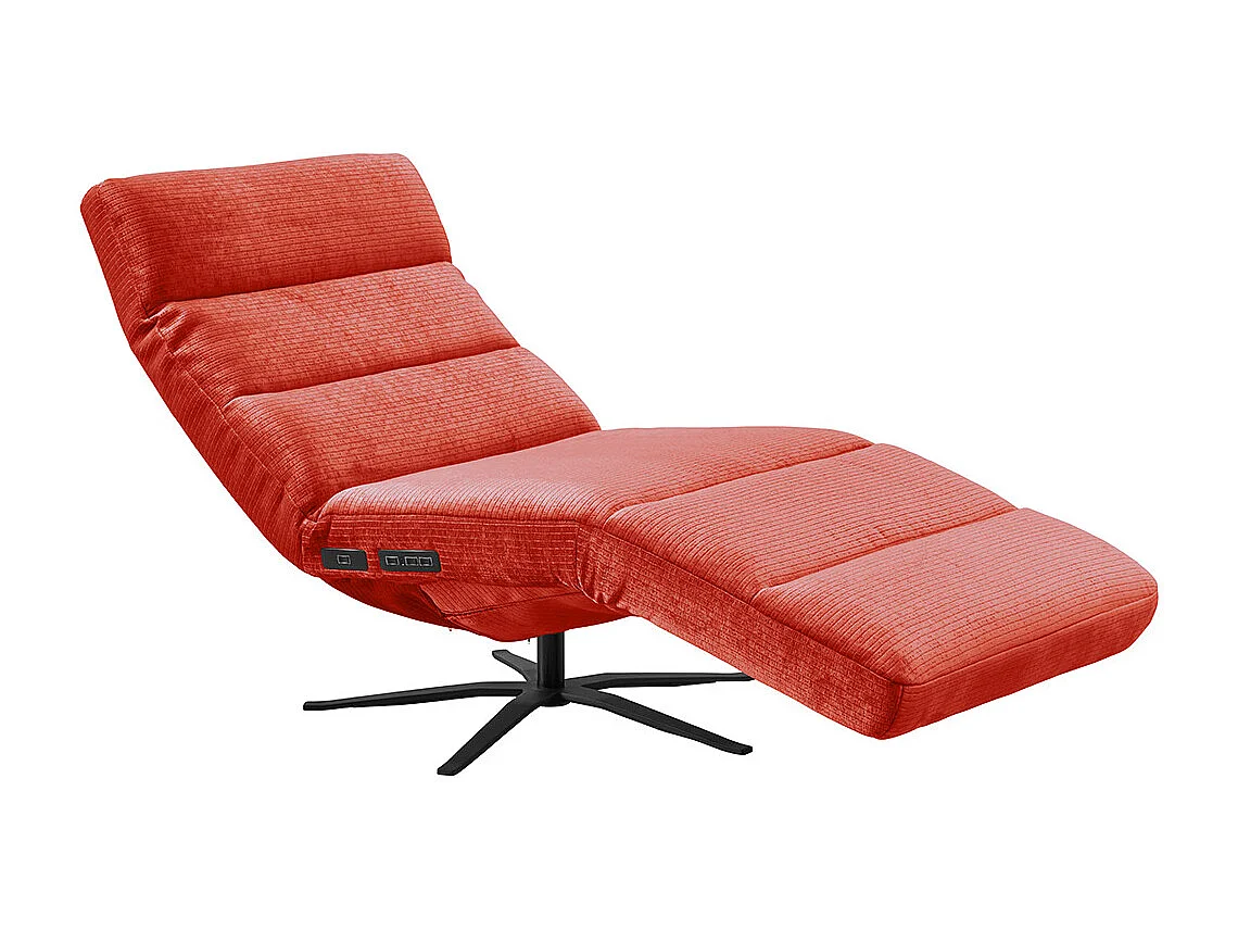 Chaise - Rouge Velours côtelé - ALINA