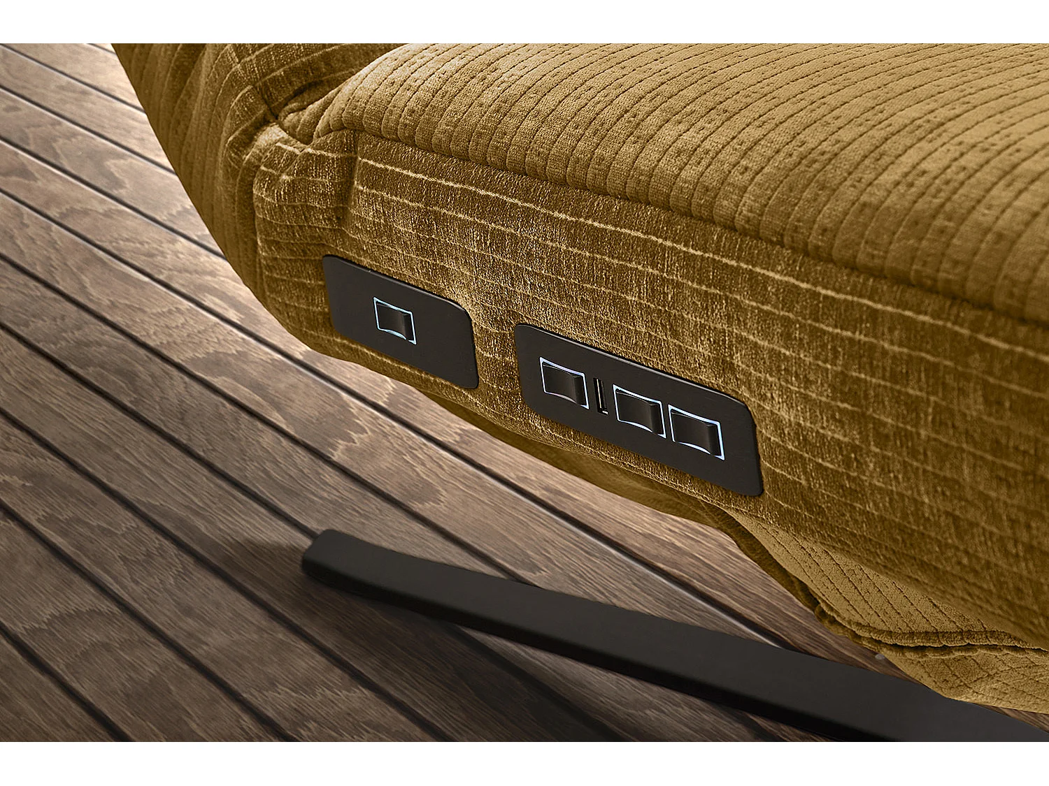 Relaxliege - Gelb Cord - ALINA