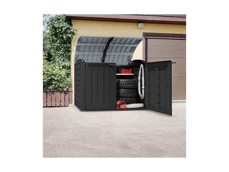 Coffre de jardin multifonction en résine SIO ULTRA 2000L - Noir