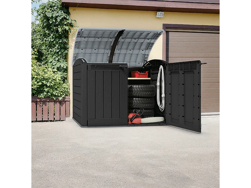 Coffre de jardin multifonction en résine SIO ULTRA 2000L - Noir