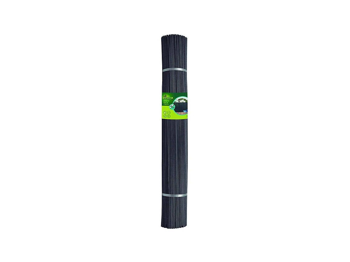 Canisse synthétique, imitation osier naturel FENCY WICK - Anthracite - 1 x 3 m