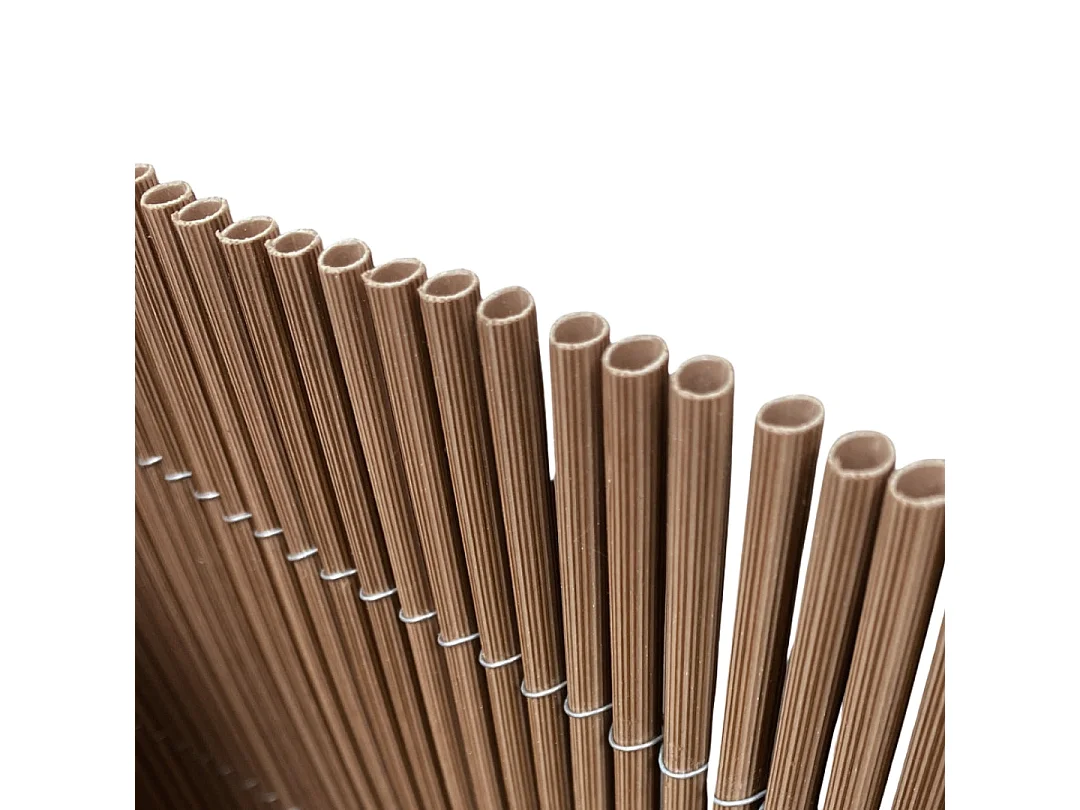 Canisse synthétique, imitation osier naturel FENCY WICK - Marron - 1,5 x 3 m