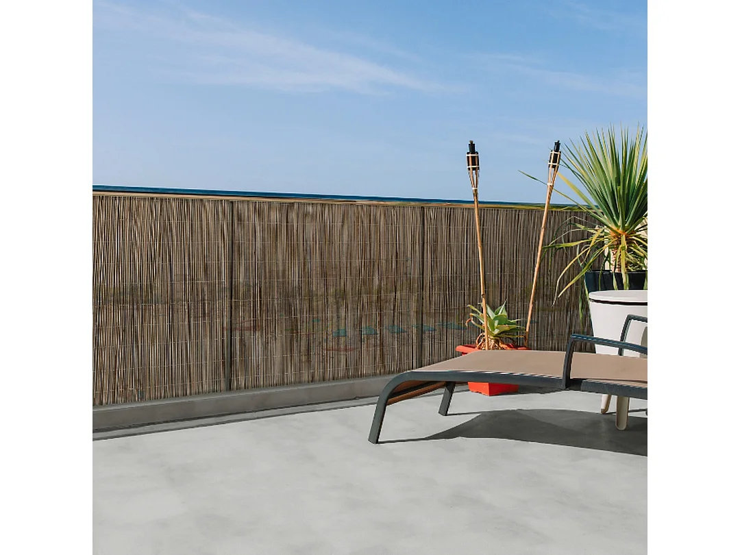 Recinzione sintetica, imitazione del vimini naturale FENCY WICK - Marrone - 1 x 3 m
