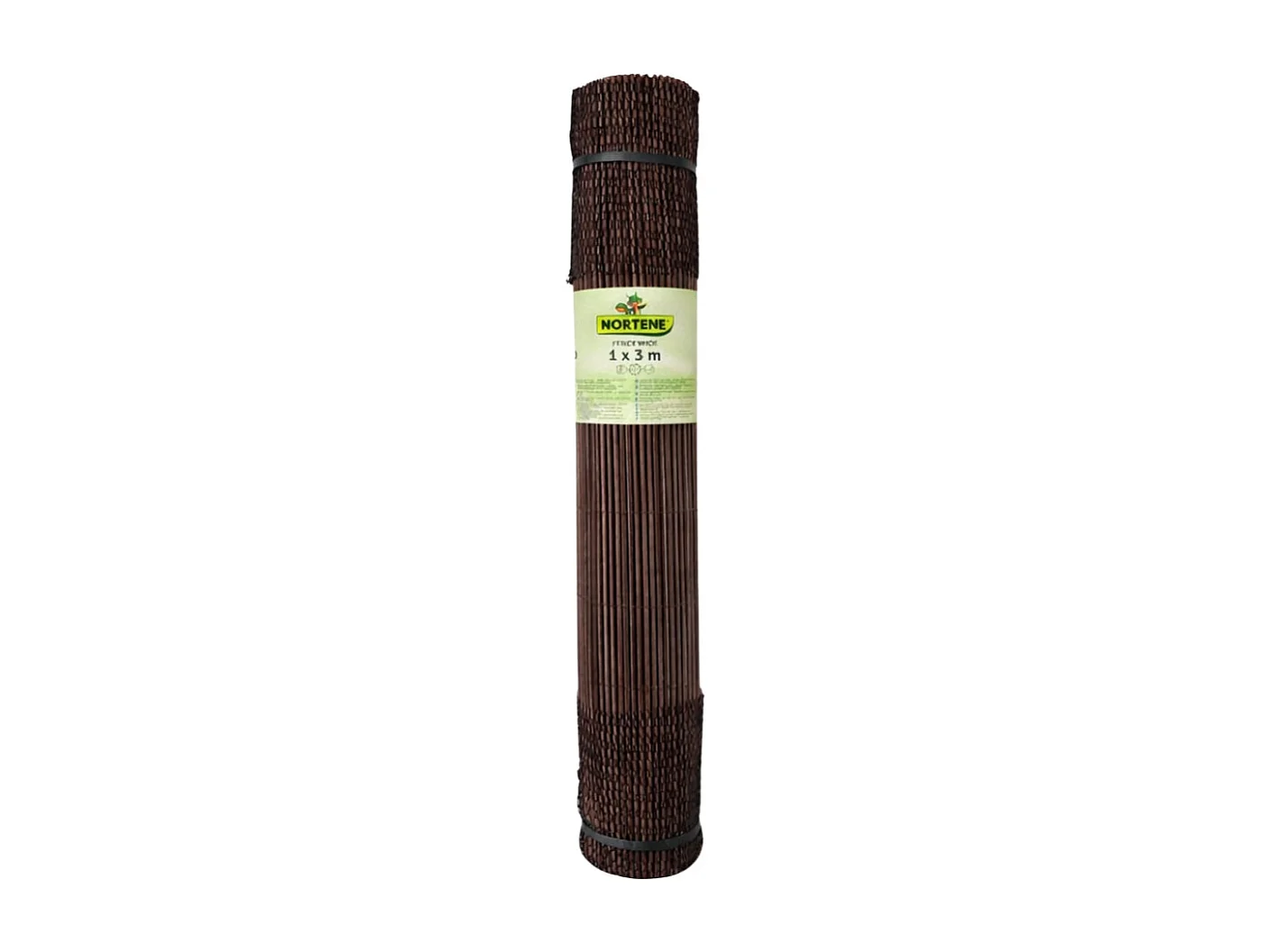 FENCY WICK - Braun - 1 x 3 m - Synthetischer Palisadenzaun, Weidenimitat