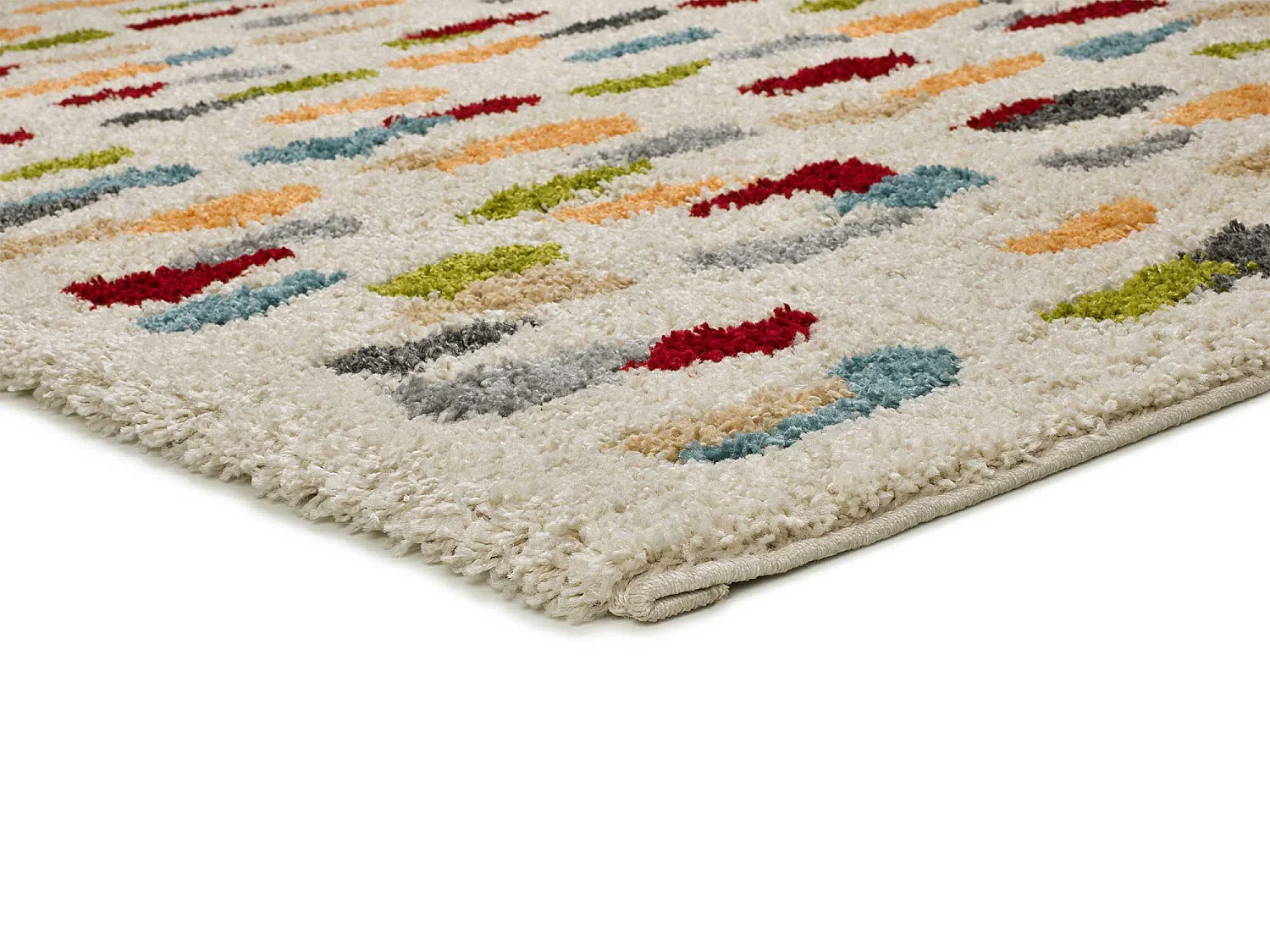 Tapis intérieur - shaggy géométrique - multicolore - 80 x 150 cm - BREMEN