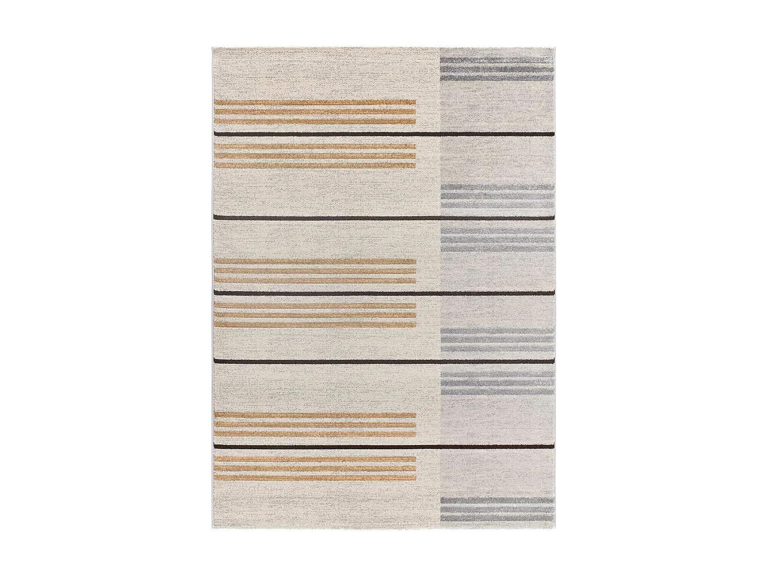 Kurzflorteppich - ethnisch - grau / beige - 160x230 cm - CRAFT