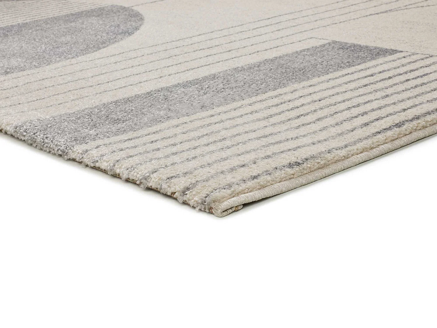 Tappeto interno - geometrico - beige / grigio - 160 x 230 cm - PORTO