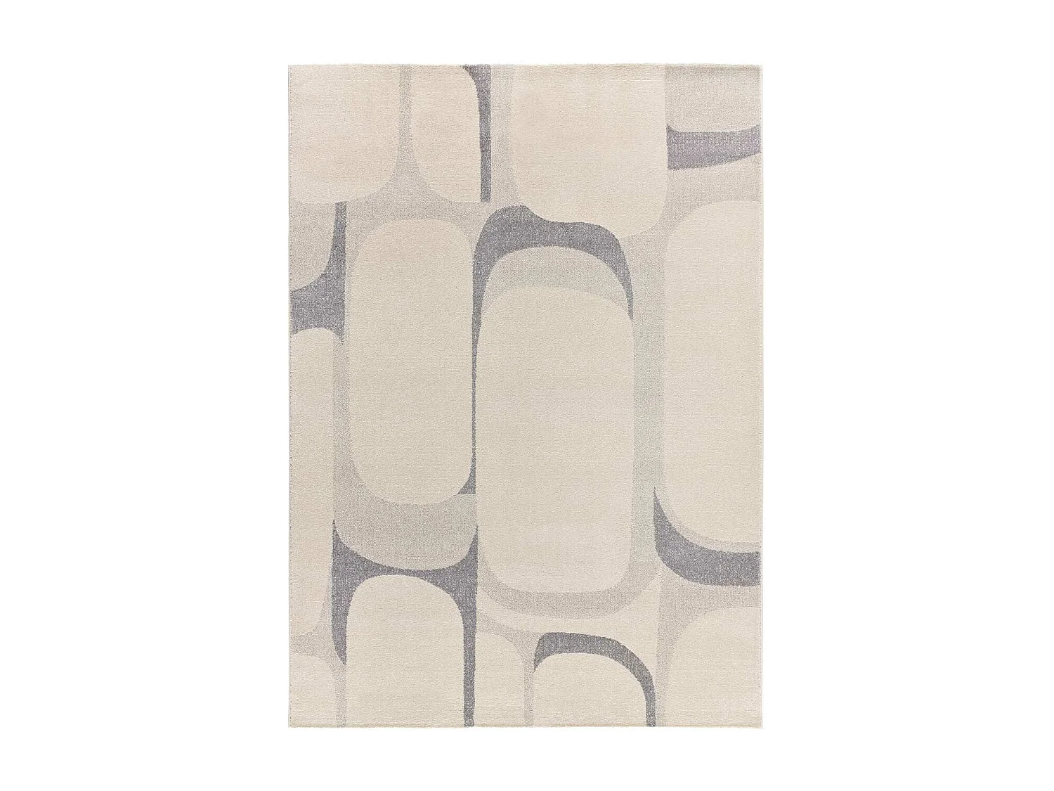 Tapis intérieur - abstrait - beige / gris - 133 x 190 cm - PORTO