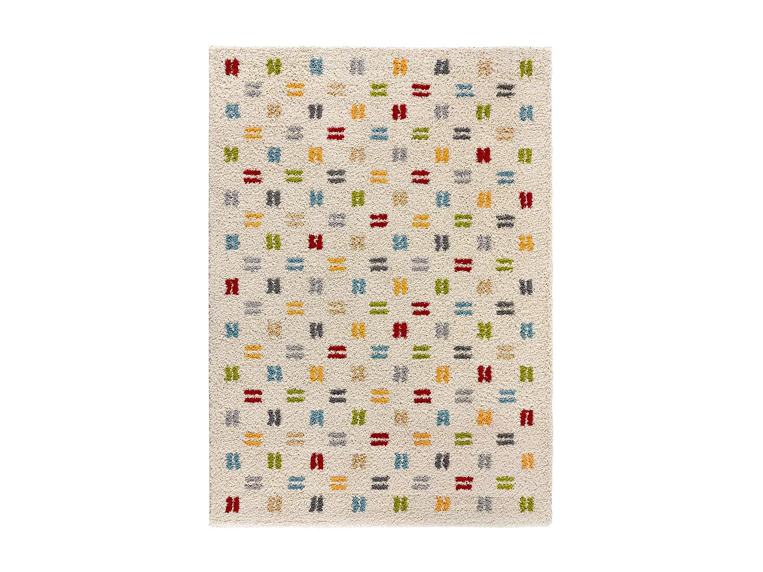 Tapete interior - shaggy geométrico - multicolorido - 133 x 190 cm - BREMEN