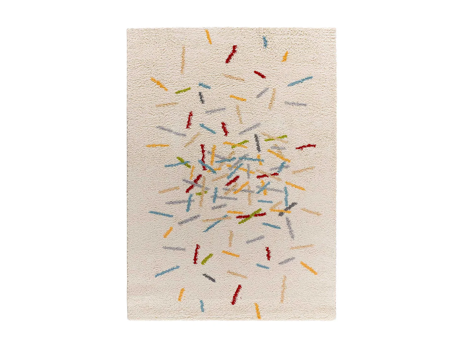 Tapis intérieur - shaggy géométrique - multicolore - 60 x 120 cm - BREMEN