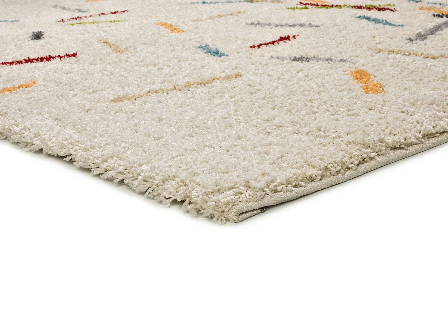 Alfombra interior  - shaggy geométrico - multicolor - 133 x 190 cm - BREMEN